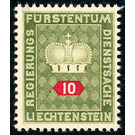 Crown with numeral  - Liechtenstein 1950 - 10 Rappen