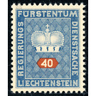 Crown with numeral  - Liechtenstein 1950 - 40 Rappen