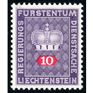 Crown with numeral  - Liechtenstein 1968 - 10 Rappen