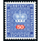 Crown with numeral  - Liechtenstein 1968 - 50 Rappen