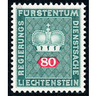 Crown with numeral  - Liechtenstein 1968 - 80 Rappen