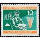 Day of the chemical worker  - Germany / German Democratic Republic 1960 - 10 Pfennig