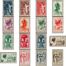 Definitive issue - Caribbean / Guadeloupe 1947 Set