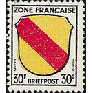Definitive series: Coat of arms of the countries of the French zone and German poets  - Germany / Western occupation zones / General 1945 - 30 Pfennig