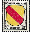 Definitive series: Coat of arms of the countries of the French zone and German poets  - Germany / Western occupation zones / General 1945 - 30 Pfennig