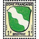 Definitive series: Coat of arms of the countries of the French zone and German poets  - Germany / Western occupation zones / General 1946 - 1 Pfennig