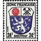 Definitive series: Coat of arms of the countries of the French zone and German poets  - Germany / Western occupation zones / General 1946 - 24 Pfennig