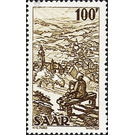 Definitive series: Images from industry, trade and agriculture - Germany / Saarland 1949 - 100 franc