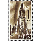 Definitive series: Personalities and views from Baden (I)  - Germany / Western occupation zones / Baden 1947 - 1 Reichsmark