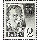 Definitive series: Personalities and views from Baden (I)  - Germany / Western occupation zones / Baden 1947 - 2 Reichspfennig
