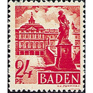 Definitive series: Personalities and views from Baden (I)  - Germany / Western occupation zones / Baden 1947 - 24 Reichspfennig
