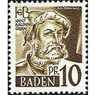 Definitive series: personalities and views from Baden (II)  - Germany / Western occupation zones / Baden 1948 - 10 Pfennig