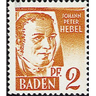 Definitive series: personalities and views from Baden (II)  - Germany / Western occupation zones / Baden 1948 - 2 Pfennig