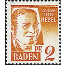 Definitive series: personalities and views from Baden (II)  - Germany / Western occupation zones / Baden 1948 - 2 Pfennig