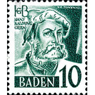 Definitive series: personalities and views from Baden (III)  - Germany / Western occupation zones / Baden 1948 - 10 Pfennig