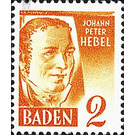 Definitive series: personalities and views from Baden (III)  - Germany / Western occupation zones / Baden 1948 - 2 Pfennig