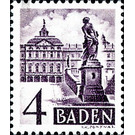 Definitive series: personalities and views from Baden (III)  - Germany / Western occupation zones / Baden 1948 - 4 Pfennig