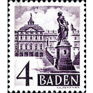 Definitive series: personalities and views from Baden (III)  - Germany / Western occupation zones / Baden 1948 - 4 Pfennig