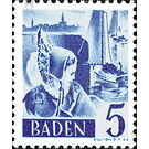 Definitive series: personalities and views from Baden (III)  - Germany / Western occupation zones / Baden 1948 - 5 Pfennig