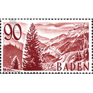 Definitive series: personalities and views from Baden (III)  - Germany / Western occupation zones / Baden 1949 - 90 Pfennig