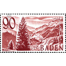 Definitive series: personalities and views from Baden (III)  - Germany / Western occupation zones / Baden 1949 - 90 Pfennig