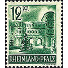 Definitive series: Personalities and views from Rhineland-Palatinate  - Germany / Western occupation zones / Rheinland-Pfalz 1947 - 12 Pfennig