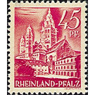 Definitive series: Personalities and views from Rhineland-Palatinate  - Germany / Western occupation zones / Rheinland-Pfalz 1947 - 45 Pfennig