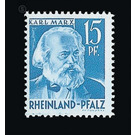 Definitive series: Personalities and views from Rhineland-Palatinate  - Germany / Western occupation zones / Rheinland-Pfalz 1948 - 15 Pfennig