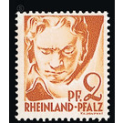 Definitive series: Personalities and views from Rhineland-Palatinate  - Germany / Western occupation zones / Rheinland-Pfalz 1948 - 2 Pfennig