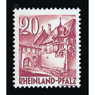 Definitive series: Personalities and views from Rhineland-Palatinate  - Germany / Western occupation zones / Rheinland-Pfalz 1948 - 20 Pfennig