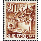 Definitive series: Personalities and views from Rhineland-Palatinate  - Germany / Western occupation zones / Rheinland-Pfalz 1948 - 20 Pfennig