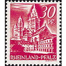 Definitive series: Personalities and views from Rhineland-Palatinate  - Germany / Western occupation zones / Rheinland-Pfalz 1948 - 30 Pfennig