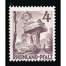 Definitive series: Personalities and views from Rhineland-Palatinate  - Germany / Western occupation zones / Rheinland-Pfalz 1948 - 4 Pfennig