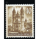 Definitive series: Personalities and views from Rhineland-Palatinate  - Germany / Western occupation zones / Rheinland-Pfalz 1948 - 40 Pfennig
