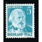 Definitive series: Personalities and views from Rhineland-Palatinate  - Germany / Western occupation zones / Rheinland-Pfalz 1948 - 5 Pfennig