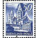 Definitive series: Personalities and views from Rhineland-Palatinate  - Germany / Western occupation zones / Rheinland-Pfalz 1948 - 50 Pfennig