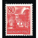 Definitive series: Personalities and views from Rhineland-Palatinate  - Germany / Western occupation zones / Rheinland-Pfalz 1948 - 80 Pfennig