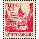 Definitive series: Personalities and views from Württemberg-Hohenzollern  - Germany / Western occupation zones / Württemberg-Hohenzollern 1947 - 24 Pfennig