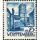 Definitive series: Personalities and views from Württemberg-Hohenzollern  - Germany / Western occupation zones / Württemberg-Hohenzollern 1947 - 75 Pfennig