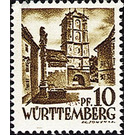 Definitive series: Personalities and views from Württemberg-Hohenzollern  - Germany / Western occupation zones / Württemberg-Hohenzollern 1948 - 10 Pfennig