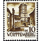 Definitive series: Personalities and views from Württemberg-Hohenzollern  - Germany / Western occupation zones / Württemberg-Hohenzollern 1948 - 10 Pfennig