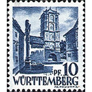 Definitive series: Personalities and views from Württemberg-Hohenzollern  - Germany / Western occupation zones / Württemberg-Hohenzollern 1948 - 10 Pfennig