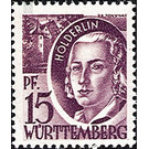 Definitive series: Personalities and views from Württemberg-Hohenzollern  - Germany / Western occupation zones / Württemberg-Hohenzollern 1948 - 15 Pfennig
