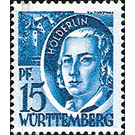 Definitive series: Personalities and views from Württemberg-Hohenzollern  - Germany / Western occupation zones / Württemberg-Hohenzollern 1948 - 15 Pfennig