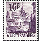 Definitive series: Personalities and views from Württemberg-Hohenzollern  - Germany / Western occupation zones / Württemberg-Hohenzollern 1948 - 16 Pfennig