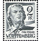 Definitive series: Personalities and views from Württemberg-Hohenzollern  - Germany / Western occupation zones / Württemberg-Hohenzollern 1948 - 2 Pfennig