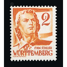 Definitive series: Personalities and views from Württemberg-Hohenzollern  - Germany / Western occupation zones / Württemberg-Hohenzollern 1948 - 2 Pfennig