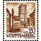 Definitive series: Personalities and views from Württemberg-Hohenzollern  - Germany / Western occupation zones / Württemberg-Hohenzollern 1948 - 20 Pfennig