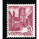 Definitive series: Personalities and views from Württemberg-Hohenzollern  - Germany / Western occupation zones / Württemberg-Hohenzollern 1948 - 20 Pfennig