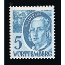 Definitive series: Personalities and views from Württemberg-Hohenzollern  - Germany / Western occupation zones / Württemberg-Hohenzollern 1948 - 5 Pfennig